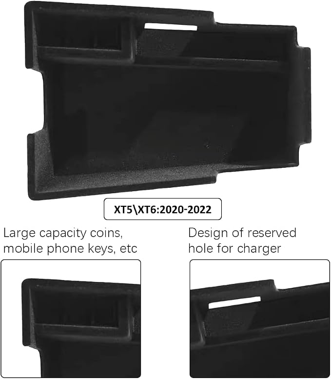 Center Console Organizer Armrest Storage Tray Compatible with Cadillac XT5 Accessories 2023 2022 2021 2020 Flocking Interior Armrest Insert Tray
