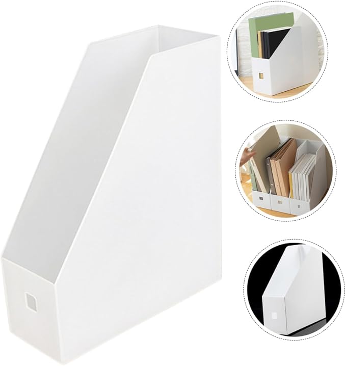 Gadpiparty 4pcs Stackable Plastic File Storage Box Lid Desktop Document Organizer for Office and Classroom Multi-Purpose Filing Envelopes and Paper Storage Bins