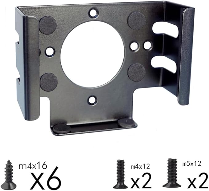 Under Desk Mount Metal Stand for Mac mini M4/M4 Pro 2024, Space Saving Storage Bracket Case Protector Holder with Screws for VESA Connection Bracket for Mini M4/M4 Pro Wall Mount