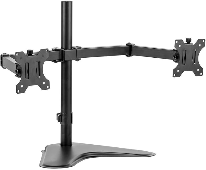 Fellowes 8043701 Professional Series Free Standing Computer Monitor Stand for 2 Monitors with Horizontal Monitor Arms, 27 Inch Monitor Capacity