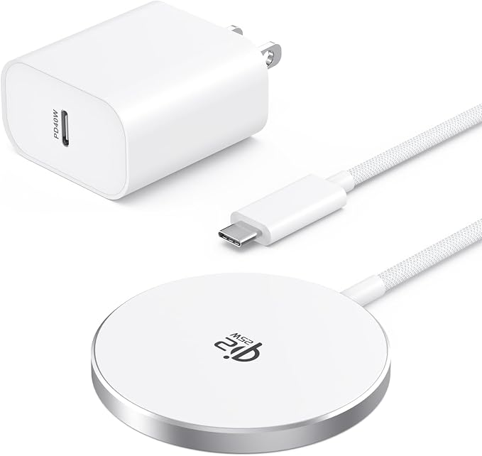 [Apple MFi Certified] Magnetic Wireless Charger for iPhone 17 16 Fast Charging,25W Fast Apple MagSafe Charger Wireless Charging Pad for iPhone 17/Air/17 Pro Max/16Pro/15/14/13/12/AirPods 3/2/Pro-4FT