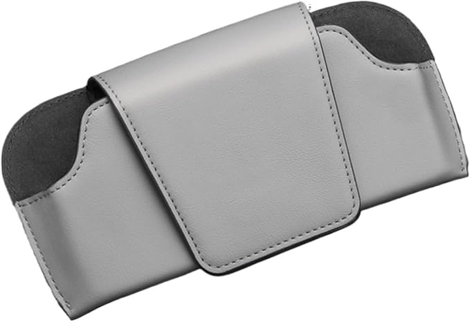Car Glasses Case Universal Car Sun Visor Eyeglass Hanger Clip Leather Glasses Holder Magnetic Multi-Function Automobile Accessories Storage(C)