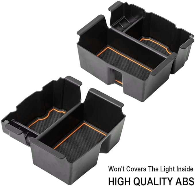 EDBETOS Center Console Organizer Tray Compatible with Jeep Wrangler JL/JLU 2018-2023 2024 2025 2026 and Gladiator JT Truck 2020-2026 Insert Armrest Accessories - Orange Trim