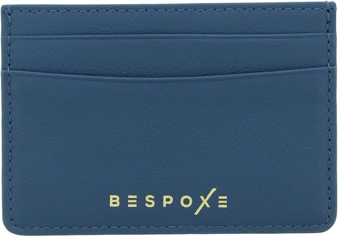 Slim Minimalist Front Pocket RFID Blocking Leather Wallets for Men and Women - Admiral Blue