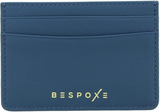 Slim Minimalist Front Pocket RFID Blocking Leather Wallets for Men and Women - Admiral Blue