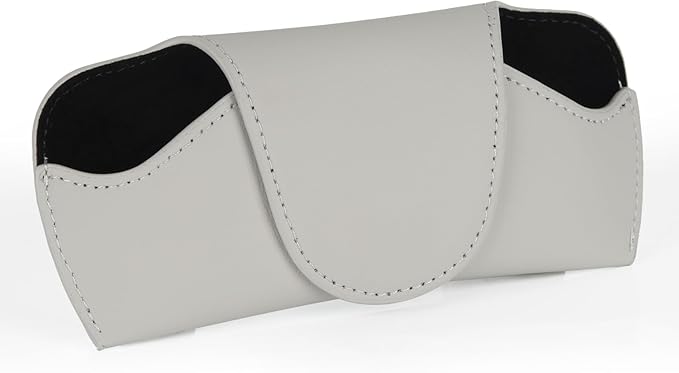 Magnetic Sunglass Holder for Car Visor Clip, Visor Accessories Eyeglasses Holder, Leather Glasses Storage Case