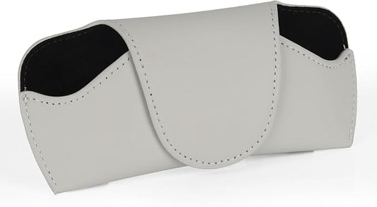 Magnetic Sunglass Holder for Car Visor Clip, Visor Accessories Eyeglasses Holder, Leather Glasses Storage Case