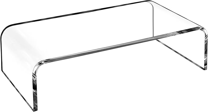 AMT Premium Acrylic Clear Monitor Stand Laptop/PC/Multimedia Monitor Riser for Home Office
