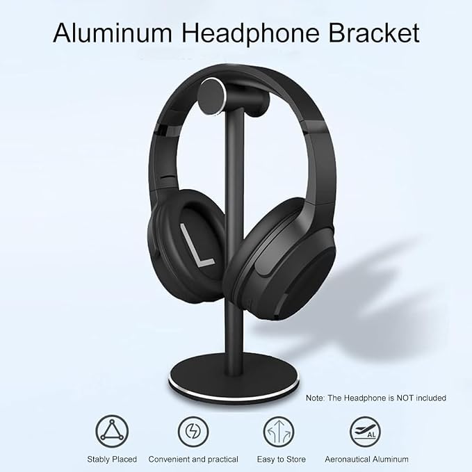 DREWCHAN Headphone Stand Metal Headphone Holder for AirPods Max,Bose, Beats,Sony etc (Black)