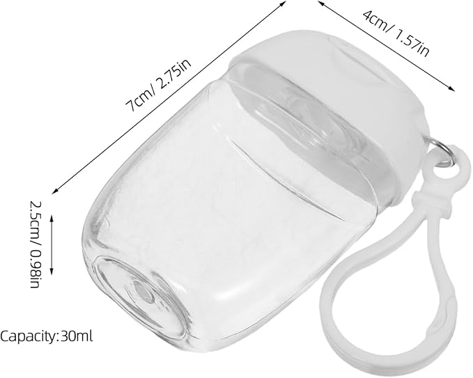 NOLITOY 9 Pcs Leakproof Travel Bottles with Flip Cap Keychain - 1Oz Refillable Silicone Lotion Containers for Shampoo Lotion and Shower Gel - Portable Travel Size Bottled Set