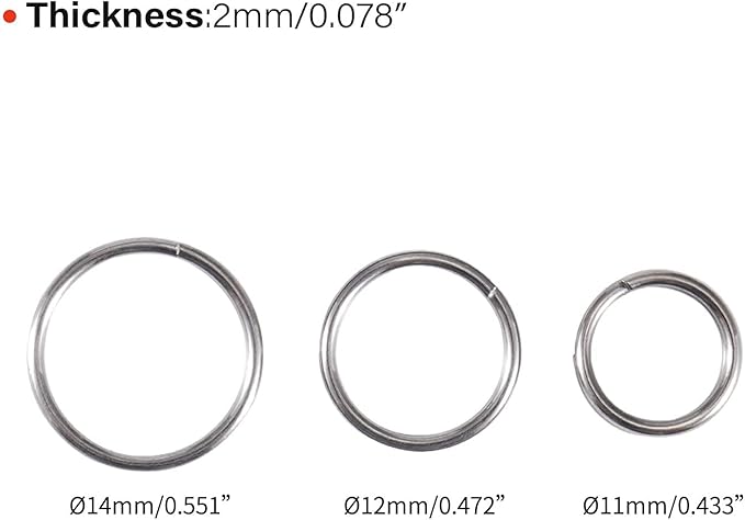 MecArmy Titanium 3pcs/4pcs/7pcs/18pcs Key Rings Keychain Large Small Split Rings