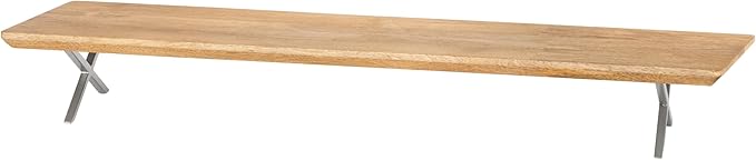 Anji Mountain Monitor Stand - Desktop Organizer & Laptop Riser, Ergonomic Monitor Riser, Space-Saving Monitor Stand for Desk, Durable Construction, Easy Assembly, Ideal for Home & Office,Natural