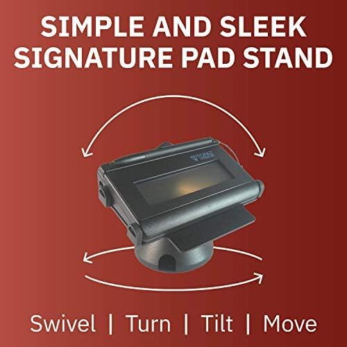 DCCStands Low Swivel and Tilt Topaz Signature Pad Stand, Screw-in and Adhesive