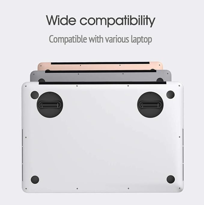 CQ Portable Invisible Laptop Stand for Desk, Ergonomic Computer Keyboard Riser Stand, 2PCS Repeatable Self-Adhesive Laptop Feet, Mini Foldable Laptop Cooling Pad