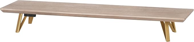 Anji Mountain Monitor Stand - Desktop Organizer & Laptop Riser, Ergonomic Monitor Riser, Space-Saving Monitor Stand for Desk, Durable Construction, Easy Assembly, Ideal for Home & Office,Biscotti