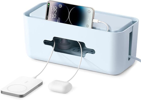 ORICO Cable Management Box, Cord Hider Box to Conceal Power Strips on Desk or Floor, Keeping Cords Tidy and Protected from Damage, Stylish Cable Organizers for Home, Office, School - PB01