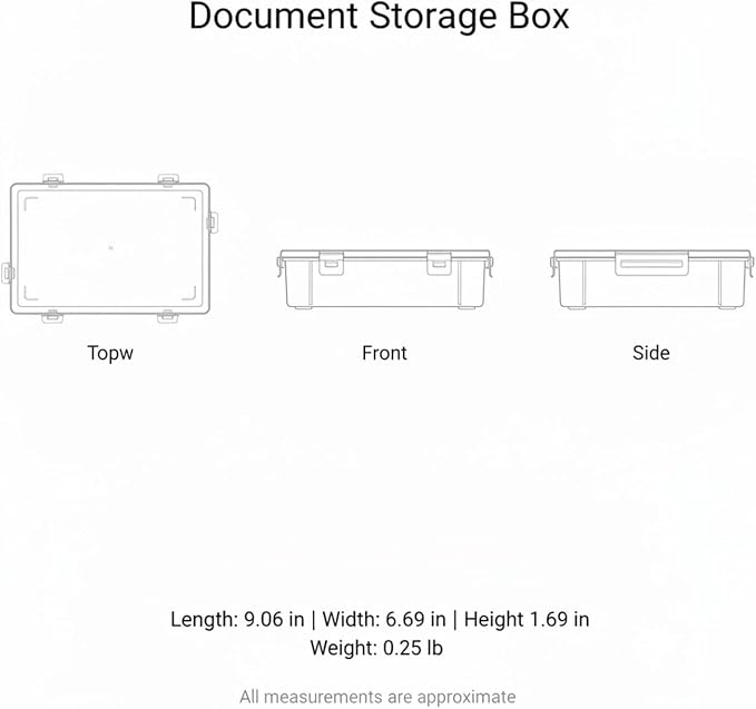 Clear PP Plastic Document Storage Box with Lid, Stackable A4 File Organizer Bin for Office Desk & Home Use (1 Pack)