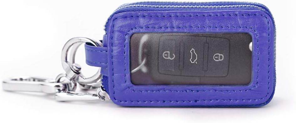 BAKUN Two-Sides Mini Leather Car Key Case, Key Holder Key Organizer Wallet