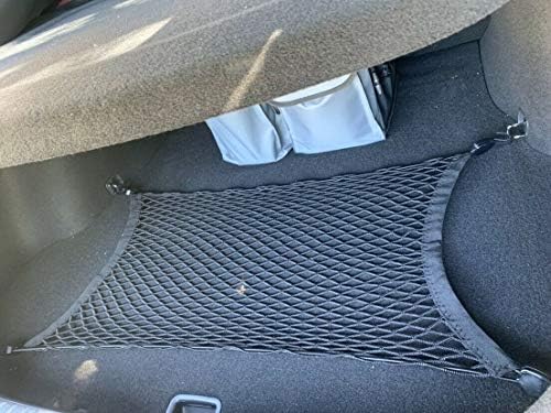 Floor Style Automotive Elastic Trunk Mesh Cargo Net for KIA Stinger GT 2018-2023 - Premium Trunk Organizers and Storage - Luggage Net for Sedan - Best Car Organizer for KIA Stinger