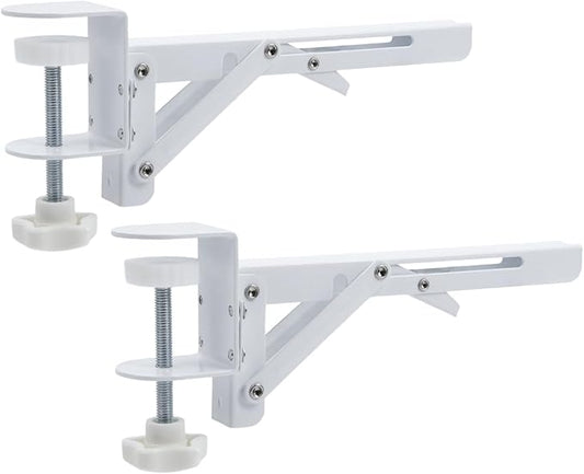 2PCS White Desk Keyboard Tray Support Adjustable Desktop Extension Length 190mm Wrist Support with Screws for Sit Stand Desks
