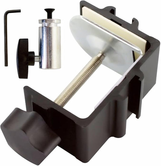 Replacement Heavy Duty C Clamp for 1/2” Base Magnifying Lamp,Desk Lamp,Swing Arm Lamp,Phone I pad Mount,Tablet Mic Holder,Table Mount Clamp for Microphone Stand Mic Boom Arm (G1 BLACK)
