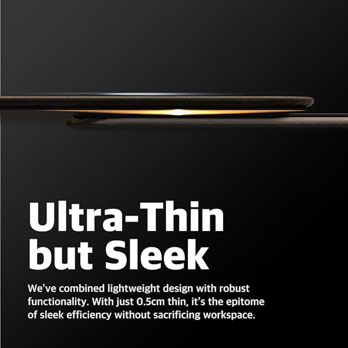 POUT H3 Wireless Charging Mouse Pad ??Qi-Enabled Fast Charger Built into Sleek Desk Mat, Compatible with Phones, Earbuds & More(Latte Cream)