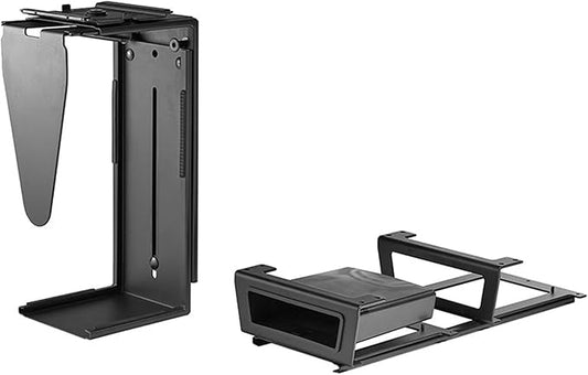 UPLIFTDESK Under Desk PC Mount with Track Spacer ??Adjustable CPU Holder with 16" Slide-Out Track & 360° Swivel, 50 lb Capacity PC Holder, Fits Most Desktop Towers, Standing Desks with Crossbars