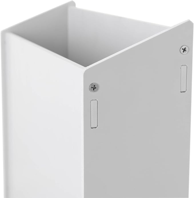 6-Tier File Organizer, 6 Slot Thick Board Desktop Mail Sorter w/Side Storage Cabinet, Adjustable Shelves File Sorter, Paper Organizer for Home School Office (White, 6 Slot)