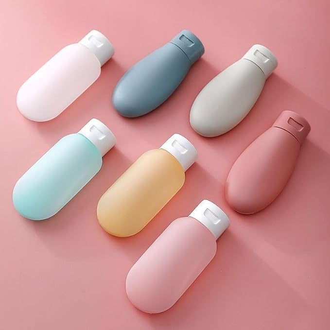 4 Pack Leak-Proof & TSA-Approved Travel Bottle Set - Portable Toiletry Kit for Liquids, Shampoo, Conditioner, and Lotion | Vibrant Multi-Color Set