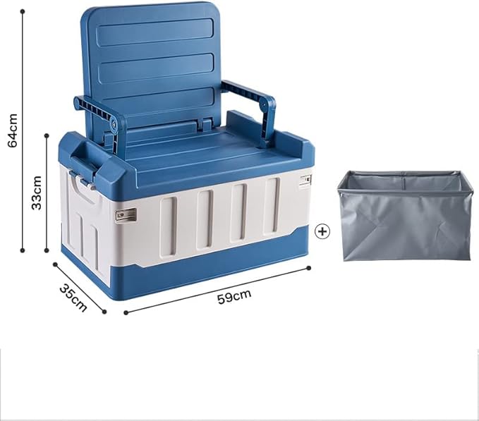 Plastic Foldable Trunk Organizer Waterproof Car Trunk Organizer with Lids Portable Collapsible Storage Bins Car Organizer and Storage SUV for Clothes Toy Books Snack and Grocery