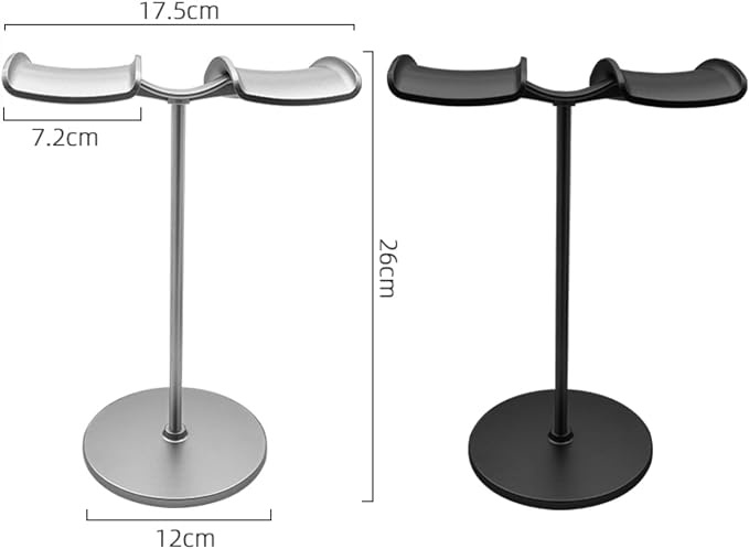 Headphone Stand Holder, Stable Portable Space,Saving Multi,Headphone Holder for Home, Office, Desktop, Gaming Setup (silver)