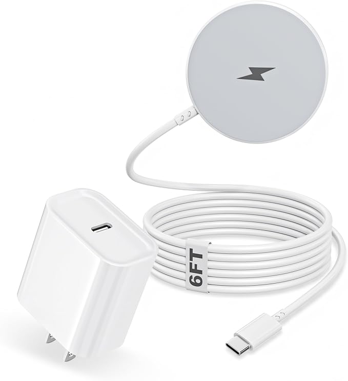 Magnetic iPhone Wireless Charger, 6FT Fast Charging Apple Mag Safe Charger Wireless Charging Pad for iPhone Air/17 Pro Max/16 Pro/16 Plus/15 Pro/14/13/12/11/AirPods 3/Pro 3/2 Phone Mag safe Charge Pad