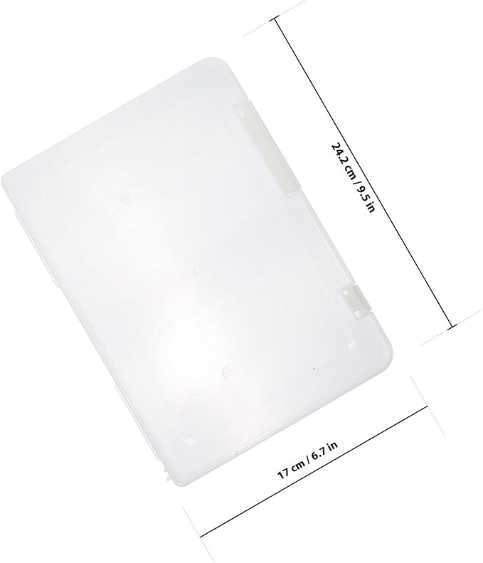 Practical Document File Storage Box White Desktop Organizer Storage Case for Office Dustproof File Container Holder
