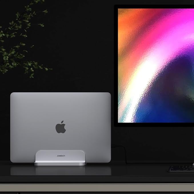 JOKItech Aluminum Laptop Stand, Sturdy and Adjustable, Compatible with Apple MacBook Pro/Air, Mac Mini, iPad Pro, Silver