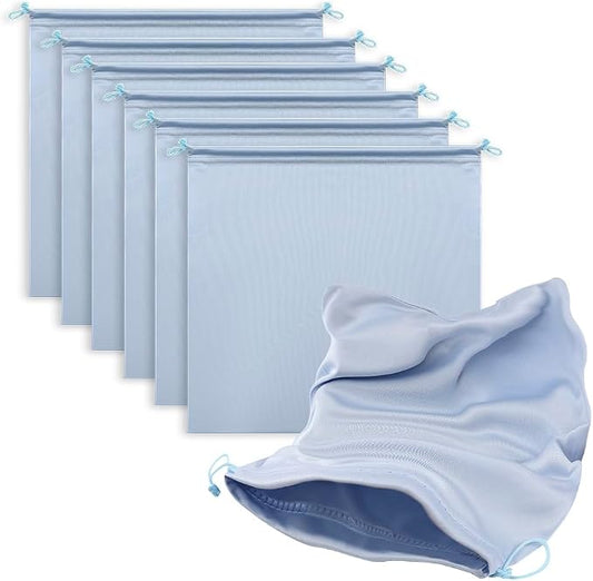 Microfiber Drawstring Bags, Multi-Size Soft Protective Pouches for Shoes, Ski Goggles, Sunglasses, Handbags & Camera Lenses