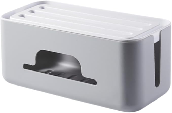 Cable Management Box, Sturdy And Practical, Cable Organizer, Case for Desktop Power Strips, Power Strips, Gray
