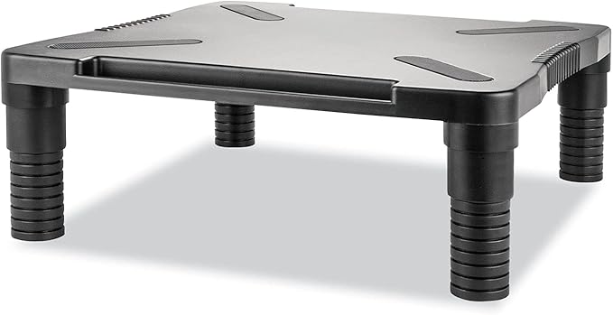 Innovera IVR55010 13.13 in. x 13.5 in. x 4 in. Single Level Monitor Riser - Black