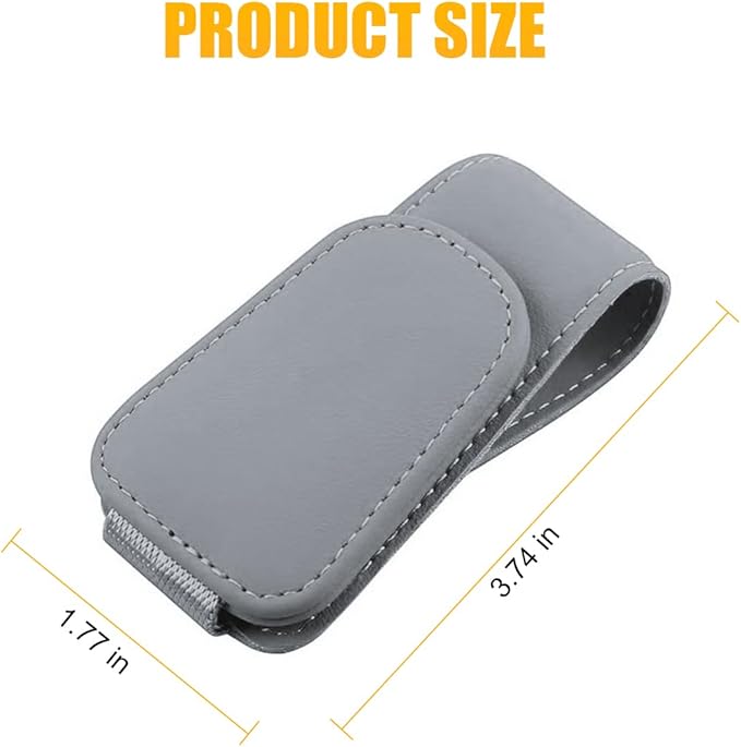 AICEL Sunglasses Holders for Car Sun Visor, Leather Eyeglasses Hanger Mounter, Magnetic Glasses Holder and Ticket Card Clip, Auto Interior Accessories Universal for SUV Pickup Truck