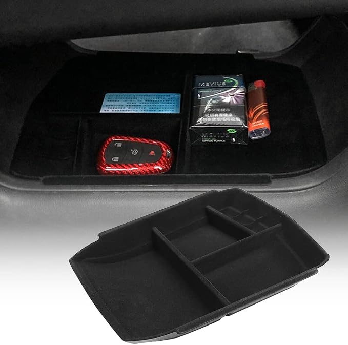 For XT5 accessories Center Console Organizer Center Console Bottom Storage Tray Compatible for Cadillac XT5 2023 2022 2021 2020 2019 2018 2017 2016/ XT6 2023-2020 Flocking Interior Accessories Tray