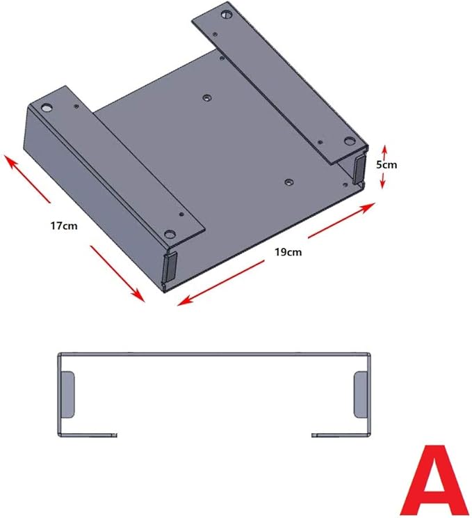 Diversity world Multifunctional-Quick Replacement Mini PC VESA mounting Stand (A, Black)