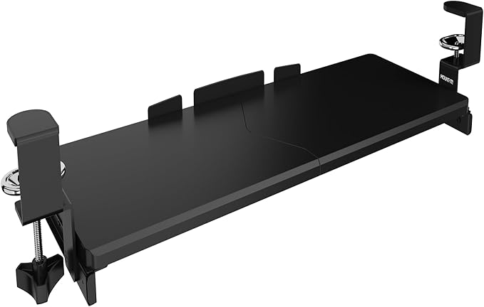 Mount-It! Under Desk Keyboard Tray, 30" Extra-Wide Clamp-On Slide-Out Drawer, Holds 11 lbs, Fits Desks up to 1.77" Thick, No-Drill C-Clamp Mount