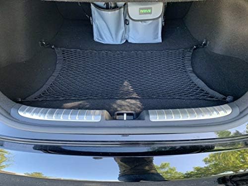 Floor Style Automotive Elastic Trunk Mesh Cargo Net for KIA Stinger GT 2018-2023 - Premium Trunk Organizers and Storage - Luggage Net for Sedan - Best Car Organizer for KIA Stinger