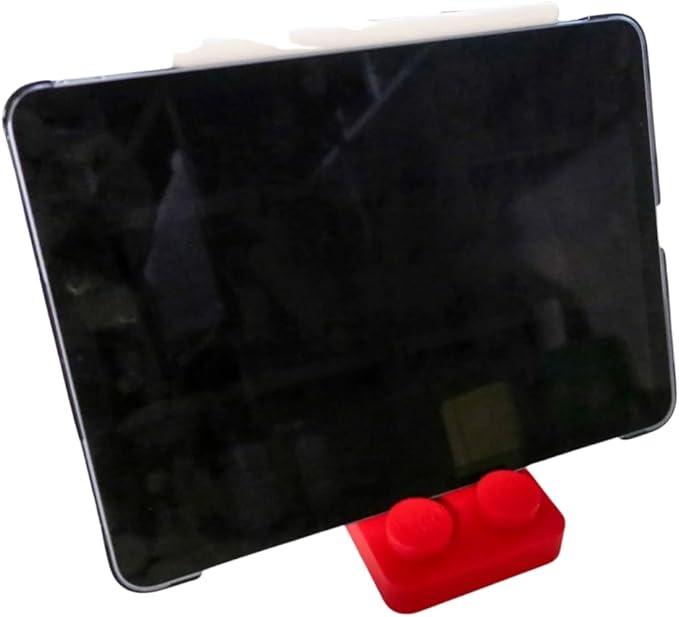 Brick Seat Phone Holder ??Fun Brick-Style Stand for Smartphones & Tablets ??Desk Display Holder for Vertical or Horizontal Viewing ??Colorful Organizer for Office, Gaming, or Kids Rooms (Purple)