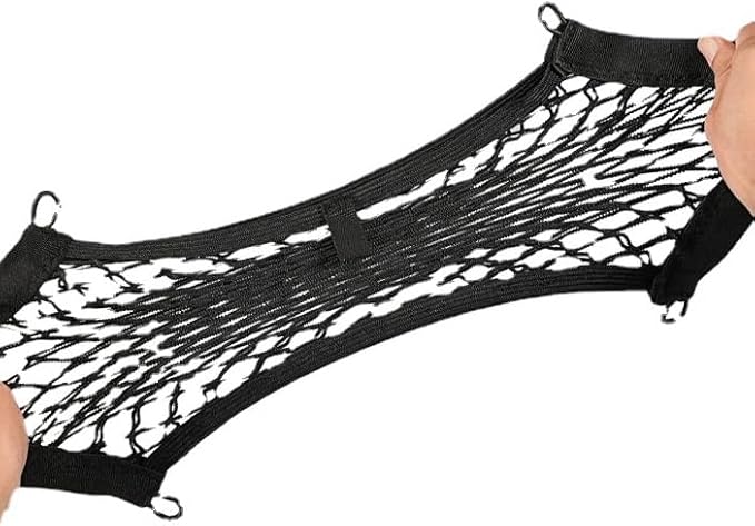 3 Layer Small Cargo Net,Cargo Storage Pocket Net, Mesh Elastic Pouch Organizer with Mounting Screws Hooks for Car,Rv, Trunk,Boats,SUV, Truck (2 Pack,11.8 x 15.8Inch(30 x40cm)