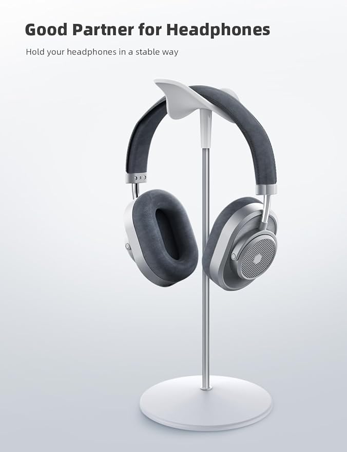 Lamicall Headphone Stand, Desktop Headset Holder - Desk Earphone Stand, for All Headsets Such as Airpods Max, HyperX Gaming Headphones, Beats/Sennheiser Music Headphones