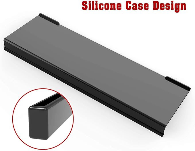 KOTEMON Acrylic Tilted Computer Keyboard Stand for Ergonomic Typing, Keyboard Tray Holder with Silicone Non-Slip Case, Black