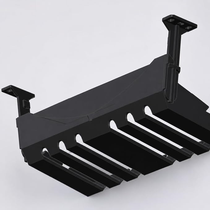 Cable Management Box, Cord Organizer Box for Desk Organizer, Under Desk Cable Box for, Modern Minimalist Home Office, Black