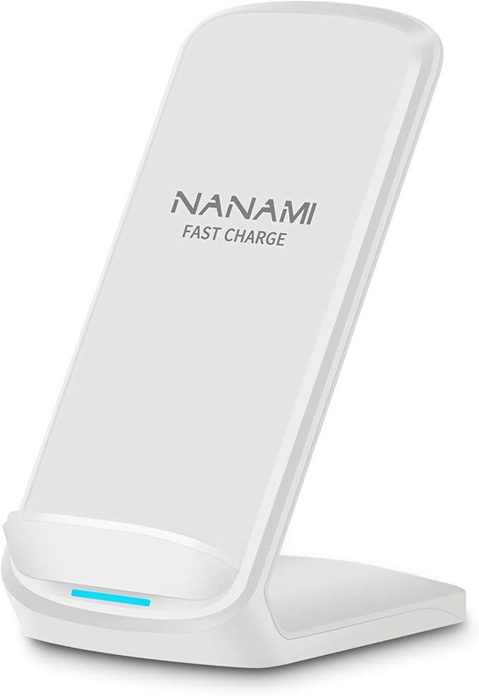 NANAMI Upgraded Fast Wireless Charger, Wireless Charging Stand for iPhone 17/17 Air/16/16 Plus/16 Pro/16 Pro Max/15/14/13/12 & Phone Charger Dock for Samsung Galaxy S26/S25/S24/S24 Ultra/S23/S22