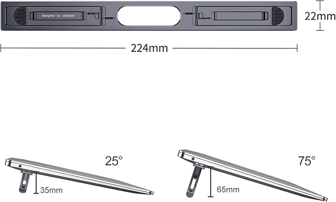 Laptop Risers for Desk, 4 Adjustable Heights Laptop Stand, Keyboard Riser, Ergonomic Laptops Feet for Desk, Compatible with MacBook Air Pro, with Dell, with HP, More 10-15.6” Laptops