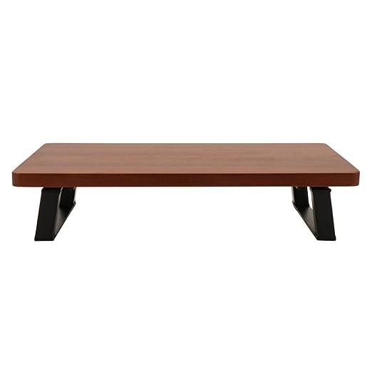 G.E.T. Enterprises Walnut 13.8" x 7.5" Wood Riser with Foldable Legs, 3" Tall Wood Heights Collection RISER-3-W (Pack of 1)